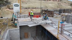 Montaje de prelosas para forjado unidireccional